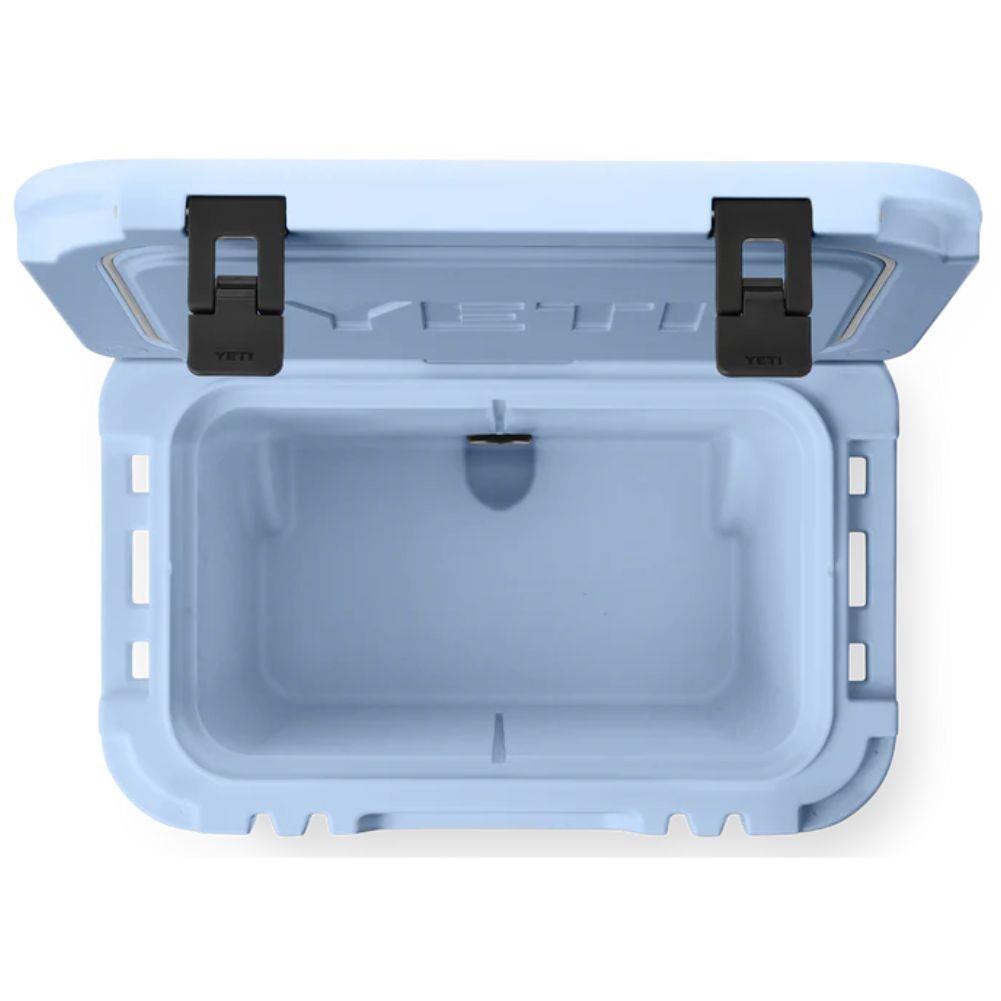 Yeti Roadie 32 Wheeled Cool Box (Big Sky Blue) top view down