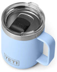 Yeti Rambler 10 oz (296 ml) Stackable Mug (Big Sky Blue) top angle