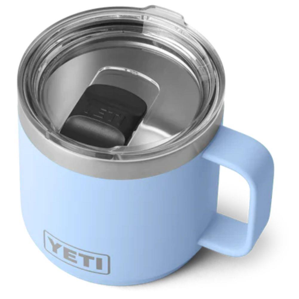 Yeti Rambler 14oz (414 ml) Stackable Mug (Big Sky Blue) top angle