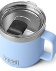Yeti Rambler 14oz (414 ml) Stackable Mug (Big Sky Blue) top angle