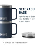 Yeti Rambler 14oz (414 ml) Stackable Mug (Big Sky Blue) stackable