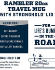 Yeti Rambler 20 OZ (591ml) Travel Mug (Big Sky Blue)