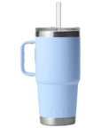 Yeti Rambler 25 OZ (710 ML) Straw Mug (Big Sky Blue) back angle