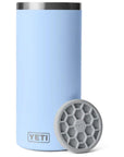 Yeti Rambler Wine Chiller (Big Sky Blue) little bottom at the side