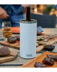 Yeti Rambler Wine Chiller (Big Sky Blue) dinner