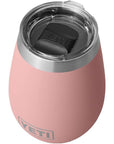 Yeti Rambler 10 oz (296 ml) Wine Tumbler (Sandstone Pink) top angle
