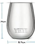 Yeti Rambler 10 oz (296 ml) Wine Tumbler (Sandstone Pink) measurements