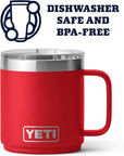 Yeti Rambler 10 oz (296 ml) Stackable Mug (Rescue Red)
