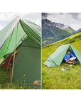 Vango Banshee Gear Store (Pamir Green) being used