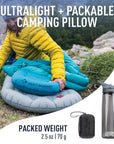 Sea To Summit Aeros Ultralight Pillow - Large (Grey) pack weight