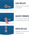 Sea To Summit Aeros Ultralight Pillow - Regular (Aqua) easy