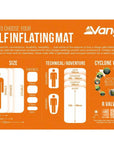 Vango Trek Pro 3 Standard Self-Inflating Mat (Harissa) info on mat