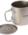 Vango Titanium Single Walled 650ml Mug lid off