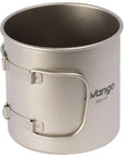 Vango Titanium Single Walled 650ml Mug handles closed