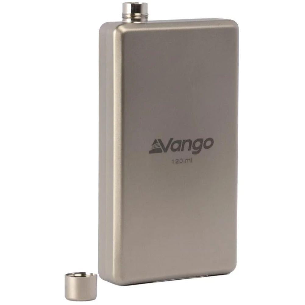 Vango Titanium 120ml Hip Flask lid off