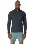 Rab Men's Sonic LS Zip (Beluga) - Front Model