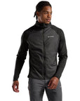 Montane Men's Sirocco Lite Hooded Insulated Jacket (Black) model looking away