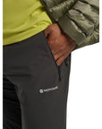 Montane Men's Tenacity Pants - Regular (Midnight Grey) close up hand