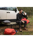 Sea to Summit Camp Plus Self-Inflating Sleeping Mat - Regular (Moss) being used