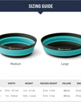 Sea to Summit Frontier UL Collapsible Bowl - Large (Aqua Sea Blue) size