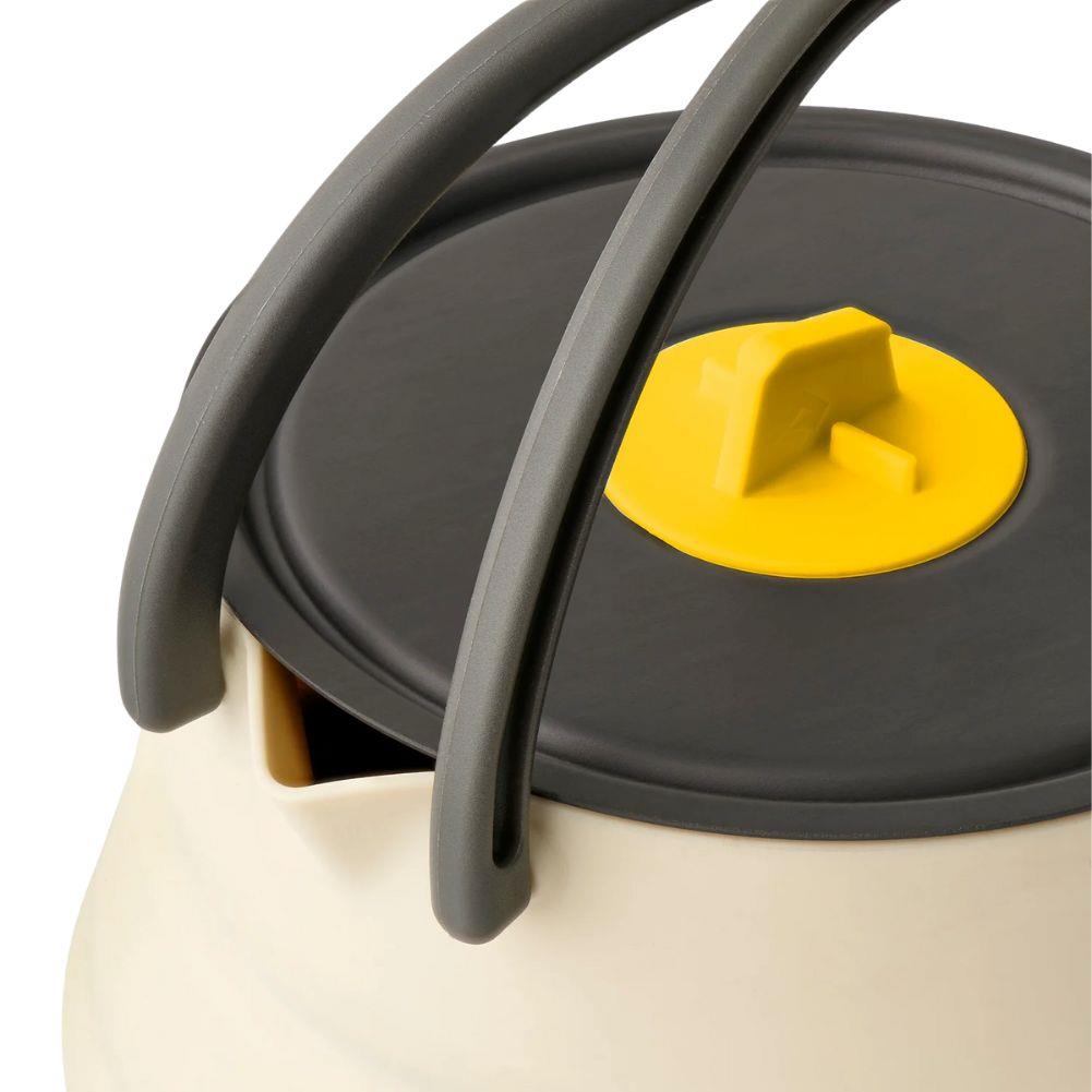 Sea To Summit Frontier UL Collapsible Kettle - 1.1L (Bone White) top angle