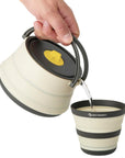 Sea To Summit Frontier UL Collapsible Kettle - 1.1L (Bone White) pouring