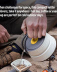 Sea To Summit Frontier UL Collapsible Kettle - 1.1L (Bone White) pouring info