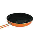Jetboil Summit Non-Stick Camping Skillet (Orange) cooking layout