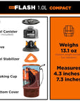 Jetboil Flash 1.0L Fast Boil System (Mountainscape) info