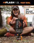 Jetboil Flash 1.0L Fast Boil System (Mountainscape) boil time