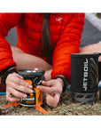 Jetboil Flash 1.0L Fast Boil System (Mountainscape) being used