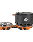 Jetboil Genesis Basecamp Cooking System (Orange) pot on