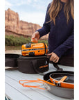Jetboil Genesis Basecamp Cooking System (Orange) opening up