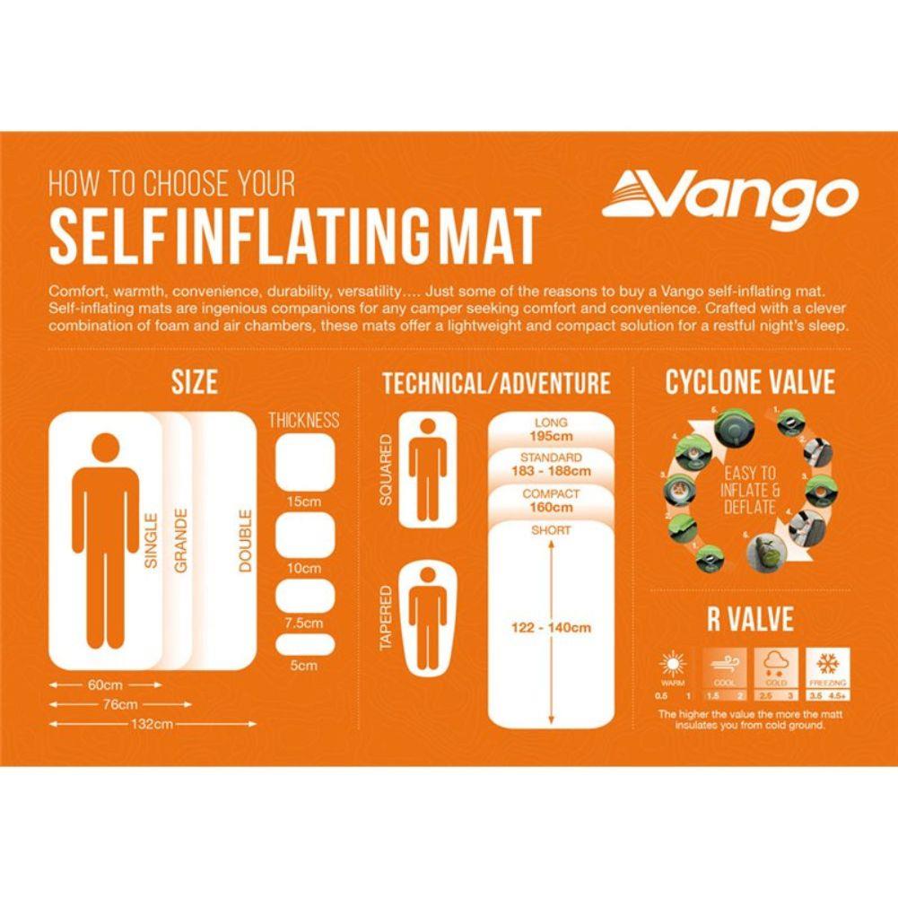 Vango Trek Pro 5 Standard Self-Inflating Mat (Lagoon Blue) more info