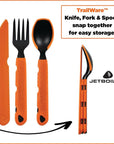 Jetboil Trailware Cutlery Set snap together