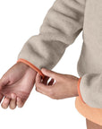 Patagonia Women's Lightweight Synchilla Snap-T Fleece Pullover (Oatmeal Heather/Heirloom Peach) sleeve