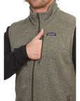 Patagonia Men's Better Sweater Fleece Vest (River Rock Green) hand in pocket