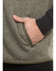 Patagonia Men's Better Sweater Fleece Vest (River Rock Green) hand in other pocket