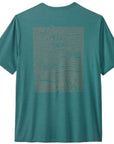 Patagonia Men's Capilene Cool Daily Graphic Shirt (Strataspire: Wetland Blue X-Dye) back