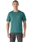Patagonia Men's Capilene Cool Daily Graphic Shirt (Strataspire: Wetland Blue X-Dye) model front