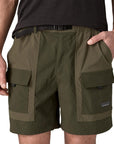 Patagonia Men's Outdoor Everyday Shorts - 6" (Pine Needle Green) hand in pocket
