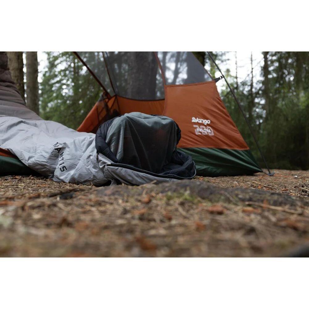 Vango Mantis Planet 50 Travel Sleeping Bag (Grey Flannel) feet camping