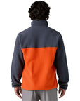 Patagonia Men's Lightweight Synchilla Snap-T Fleece Pullover (Pollinator Orange) back