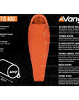 Vango Mantis 400 Lightweight Sleeping Bag (Harissa)