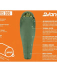 Vango Mantis 300 Lightweight Sleeping Bag (Pine Green)