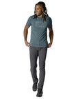 Rab Men's Syncrino Ridge Tee (Orion Blue) model walking