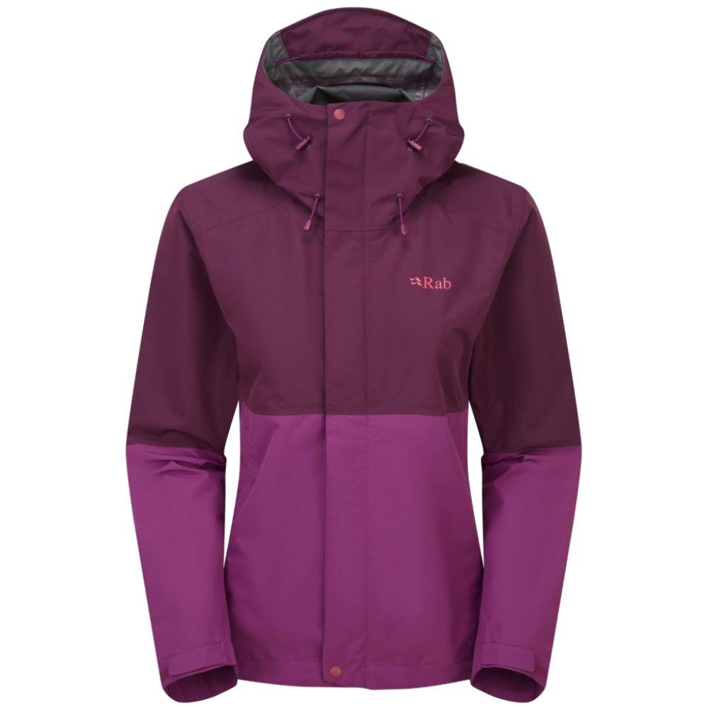 Rab Women's Downpour Waterproof Jacket (Mulberry/Plum)