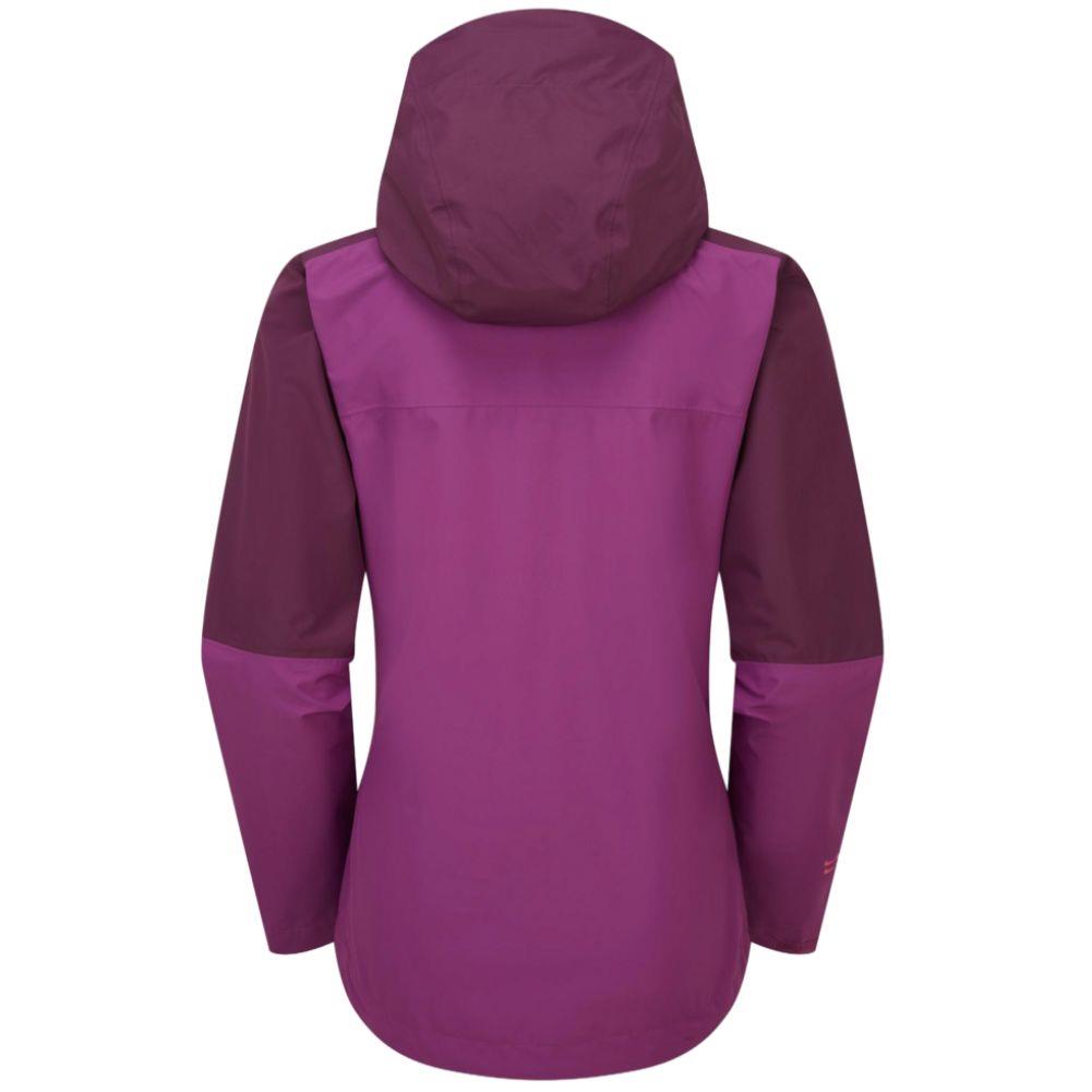 Rab Women's Downpour Waterproof Jacket (Mulberry/Plum) back