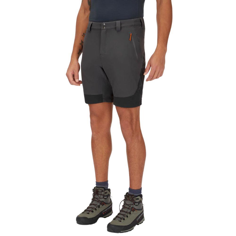 Rab Men's Torque Mountain Shorts - 10" (Graphene/Anthracite) leg ankles