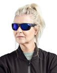 Sinner Bruno Sport Sunglasses (Dark Blue/Smoke Blue) women model